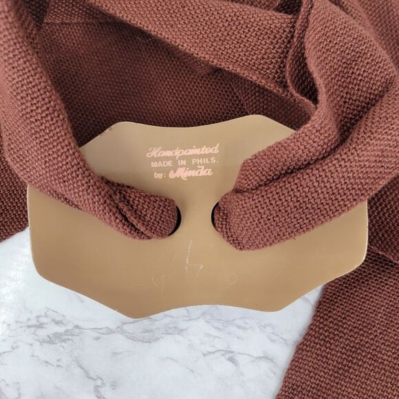 Vintage Hand Painted Sash Belt Woven Textile Strap Aztex Tribal Accent - Picture 9 of 13